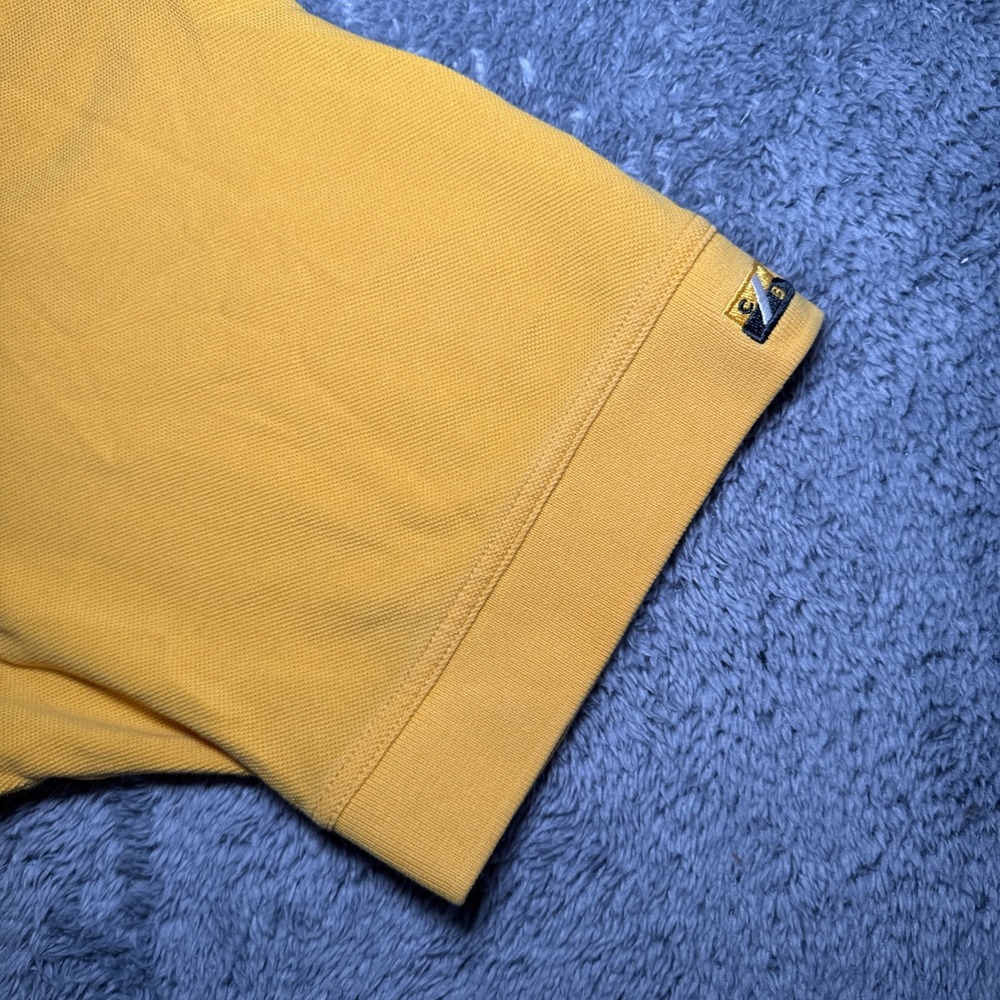 West Virginia University Men's XL Cutter & Buck Short Sleeve Yellow Polo Shirt - Picture 14 of 16